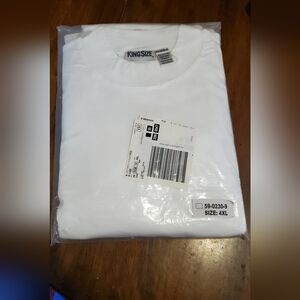 - Mens 4xl long sleeve king size White Cotton Round Neck Shirt